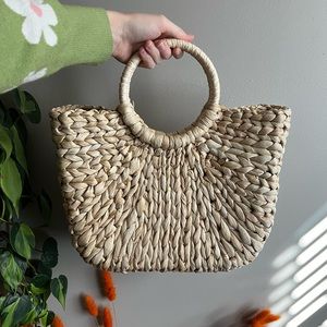Rattan style tote